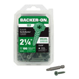 #9 x 2-1/4 in. Serrated Flat Head Star Drive Cement Board Screws (100-Pack)