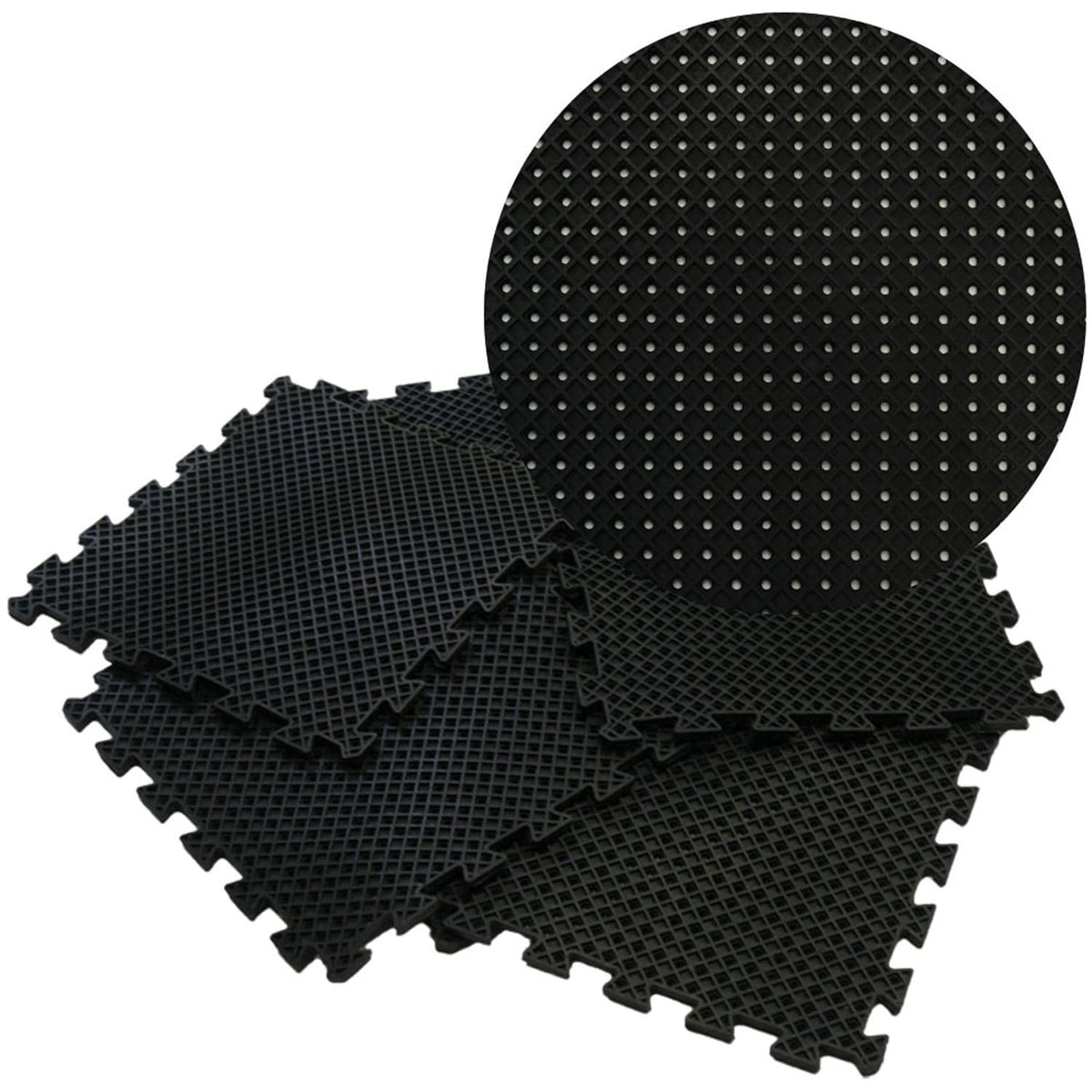 Rubber-Cal 20-in W x 20-in L x 0.625-in T Interlocking Rubber Gym Floor Tile (11-sq ft) (4-Pack)