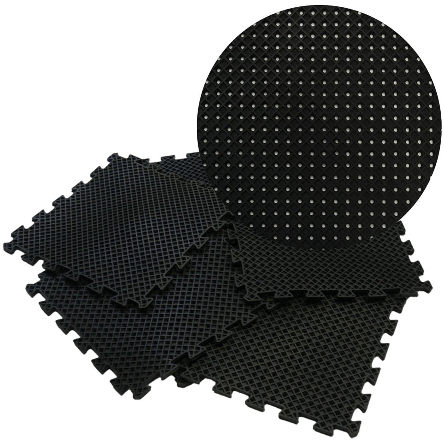 Rubber-Cal 20-in W x 20-in L x 0.625-in T Interlocking Rubber Gym Floor Tile (11-sq ft) (4-Pack)