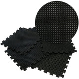 Rubber-Cal 20-in W x 20-in L x 0.625-in T Interlocking Rubber Gym Floor Tile (11-sq ft) (4-Pack)