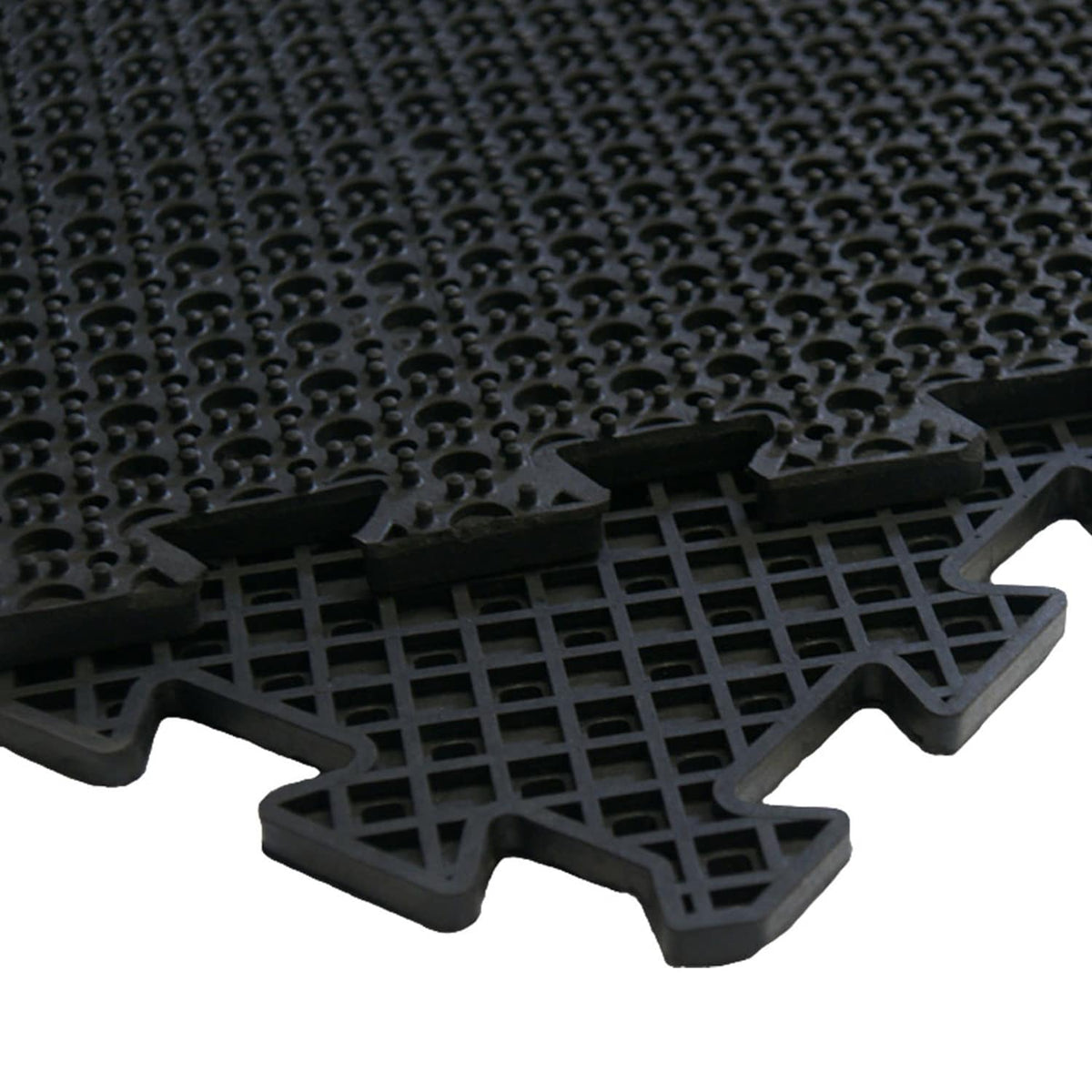 Rubber-Cal 20-in W x 20-in L x 0.625-in T Interlocking Rubber Gym Floor Tile (11-sq ft) (4-Pack)