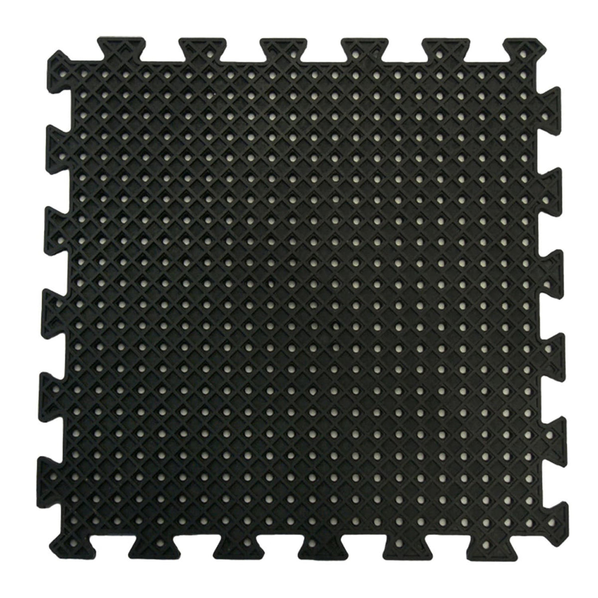 Rubber-Cal 20-in W x 20-in L x 0.625-in T Interlocking Rubber Gym Floor Tile (11-sq ft) (4-Pack)