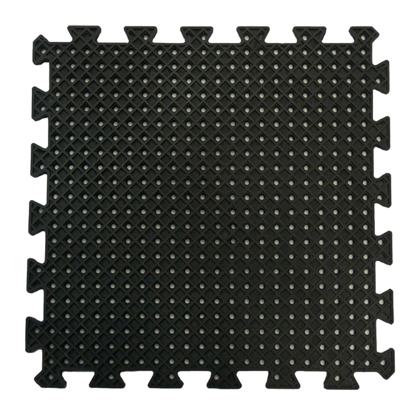 Rubber-Cal 20-in W x 20-in L x 0.625-in T Interlocking Rubber Gym Floor Tile (11-sq ft) (4-Pack)