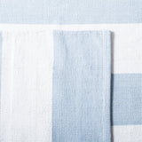 Safavieh Montauk Maslin 2 x 12 Sky Blue/Ivory Indoor Stripe Coastal Handcrafted Runner