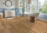 Bruce Forest Rain Serene Neutral White Oak 7-7/16-in W x 1/4-in T x Varying Length Wirebrushed Waterproof Engineered Hardwood Flooring (15.54-sq ft / Carton)