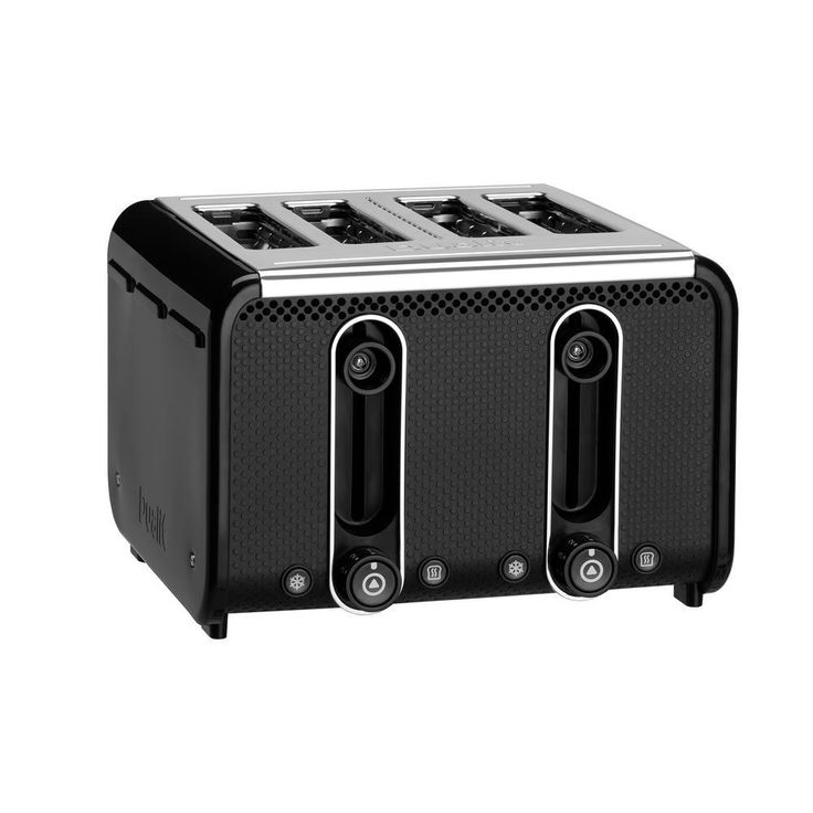 Studio 4-Slice Black Toaster with Crumb Tray