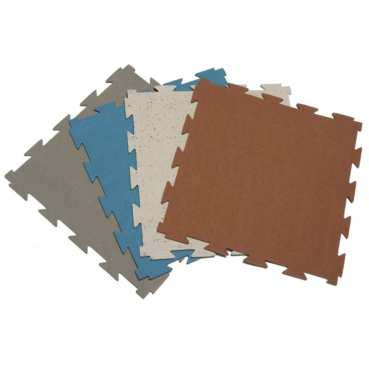 Rubber-Cal 24-in W x 24-in L x 0.25-in T Interlocking Rubber Gym Floor Tile (20-sq ft) (5-Pack)