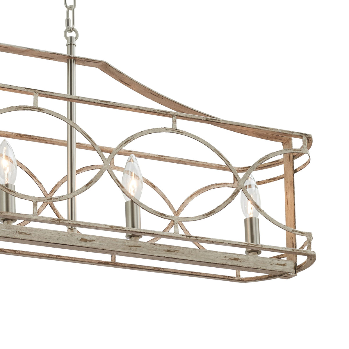 Kichler Adelgade 5-Light Distressed White Coastal Chandelier