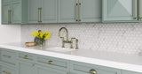 Satori Regent Carrara 12-in x 12-in Matte Porcelain Hexagon Marble-Look Floor and Wall Mosaic Tile (0.93-sq ft per Piece)