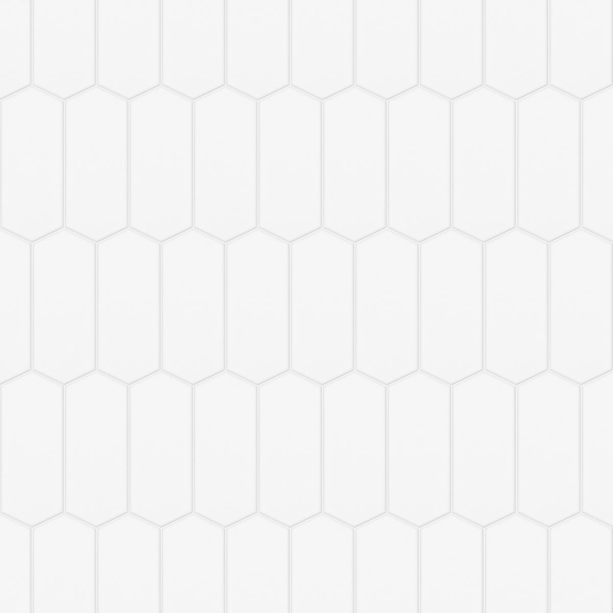Satori Hudson Brilliant White Picket 10-in x 13-in Glossy Porcelain Arabesque Mosaic Wall Tile (0.94-sq. ft/ Piece)