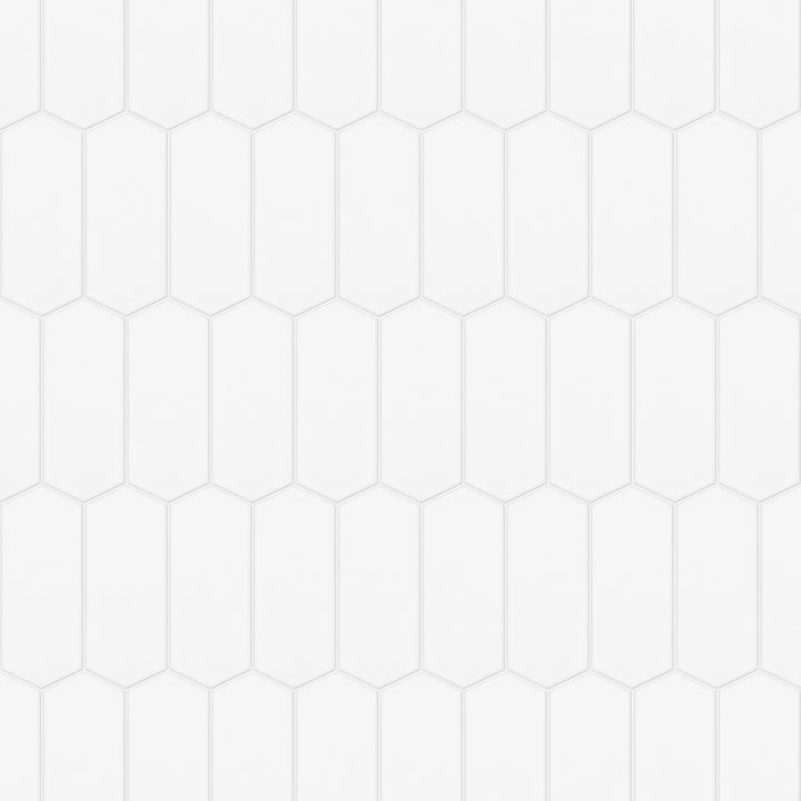 Satori Hudson Brilliant White Picket 10-in x 13-in Glossy Porcelain Arabesque Mosaic Wall Tile (0.94-sq. ft/ Piece)