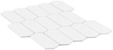 Satori Hudson Brilliant White Picket 10-in x 13-in Glossy Porcelain Arabesque Mosaic Wall Tile (0.94-sq. ft/ Piece)