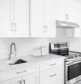 Satori Hudson Brilliant White Picket 10-in x 13-in Glossy Porcelain Arabesque Mosaic Wall Tile (0.94-sq. ft/ Piece)