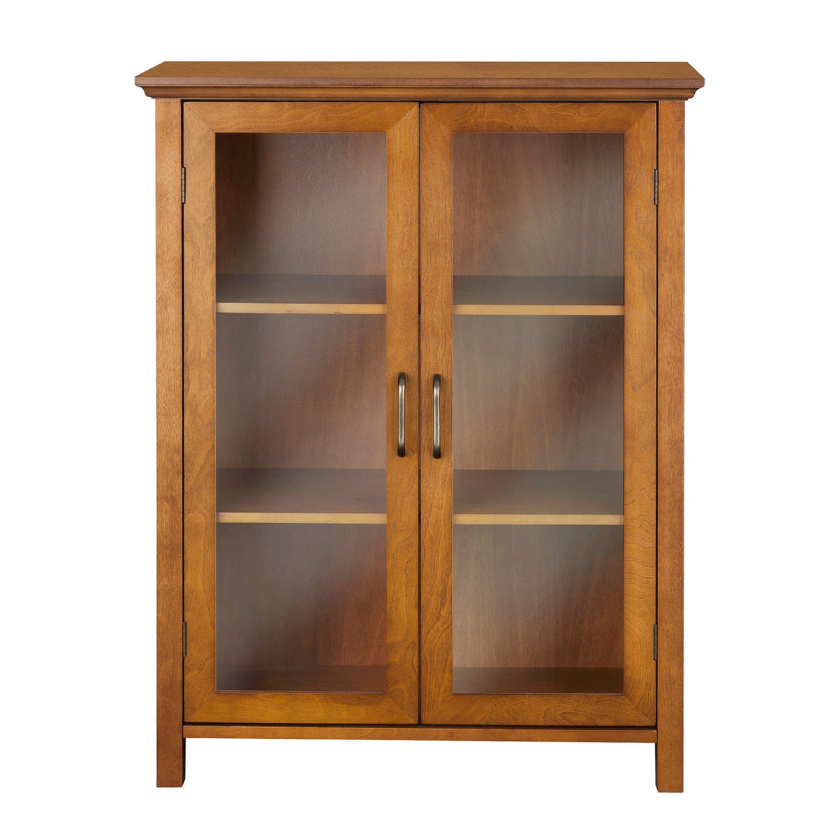 Teamson Home Avery 26-in x 34-in x 12.5-in Oil Oak Finish Freestanding Linen Cabinet