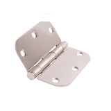 3.5 in. x 3.5 in. Satin Nickel Plain Bearing Steel Hinge with 1/4 in. Radius (Set of 2) - Super Arbor