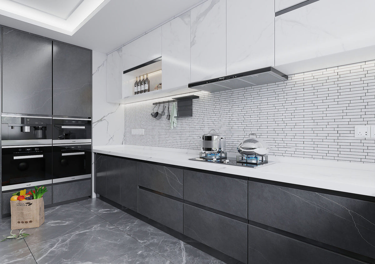 Giorbello (Sample) Travel Series Silver 6-in x 6-in Satin Metal Brick Mosaic Wall Tile