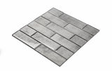 Apollo Tile (Sample) Wall Dark Gray 4-in x 4-in Glossy Glass Brick Patterned Wall Tile