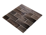 Apollo Tile (Sample) Wall Brown 4-in x 4-in Glossy Glass Brick Patterned Wall Tile