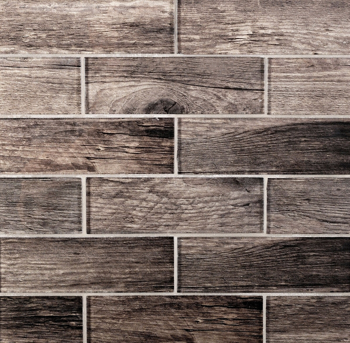 Apollo Tile (Sample) Wall Brown 4-in x 4-in Glossy Glass Brick Patterned Wall Tile