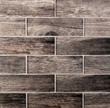 Apollo Tile (Sample) Wall Brown 4-in x 4-in Glossy Glass Brick Patterned Wall Tile