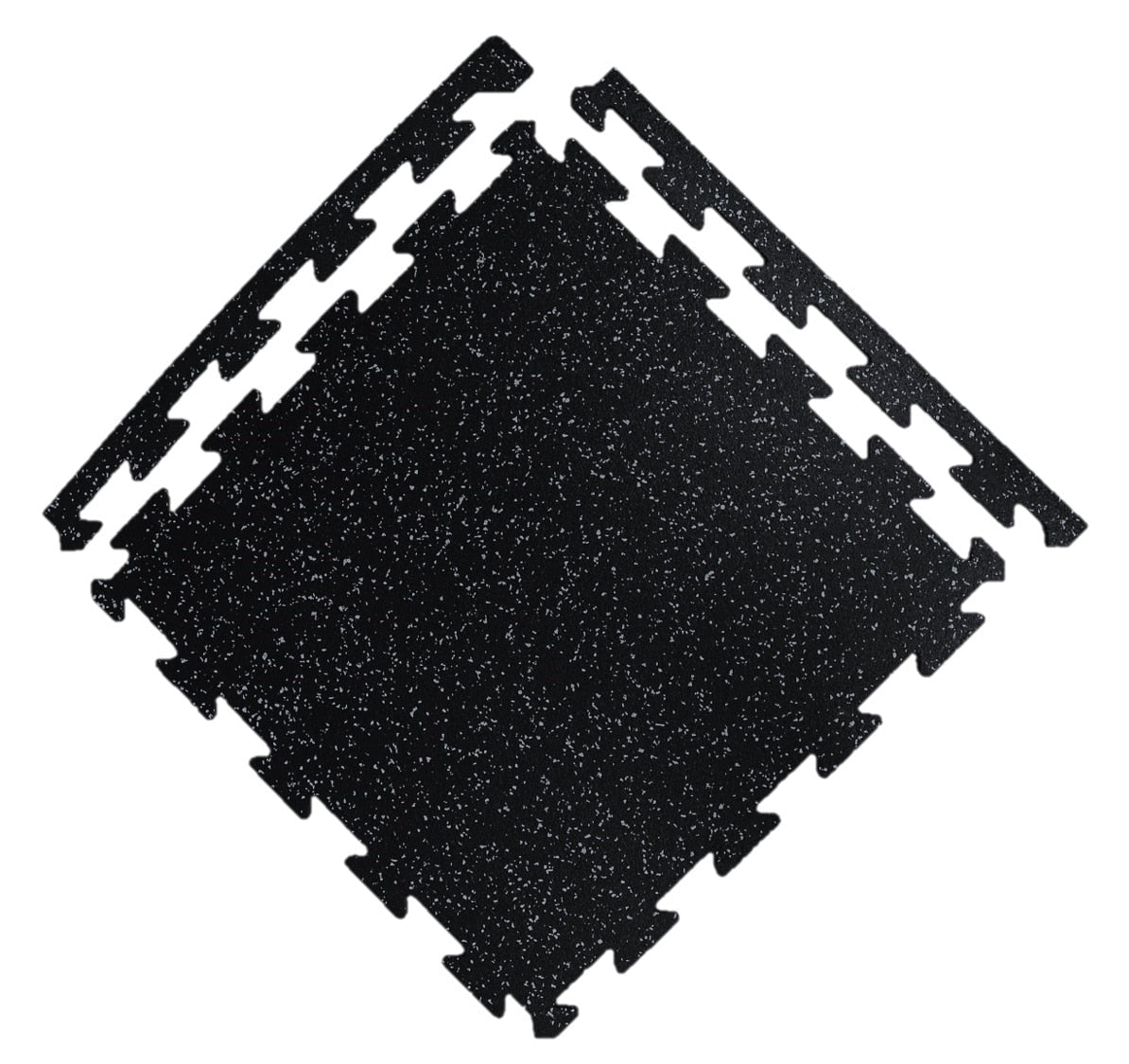 Courage GymFloor 24-in W x 24-in L x 0.236-in T Interlocking Rubber Gym Floor Tile (34-sq ft) (8-Pack)