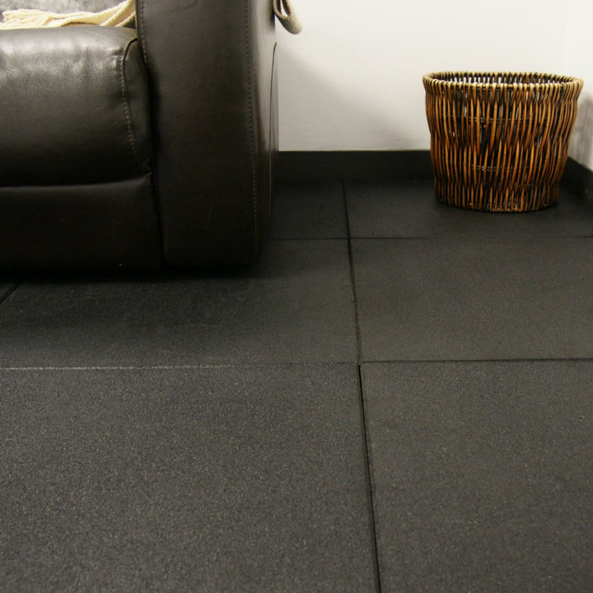 Rubber-Cal 0.75-in T Interlocking Rubber Gym Floor Tile (56-sq ft)