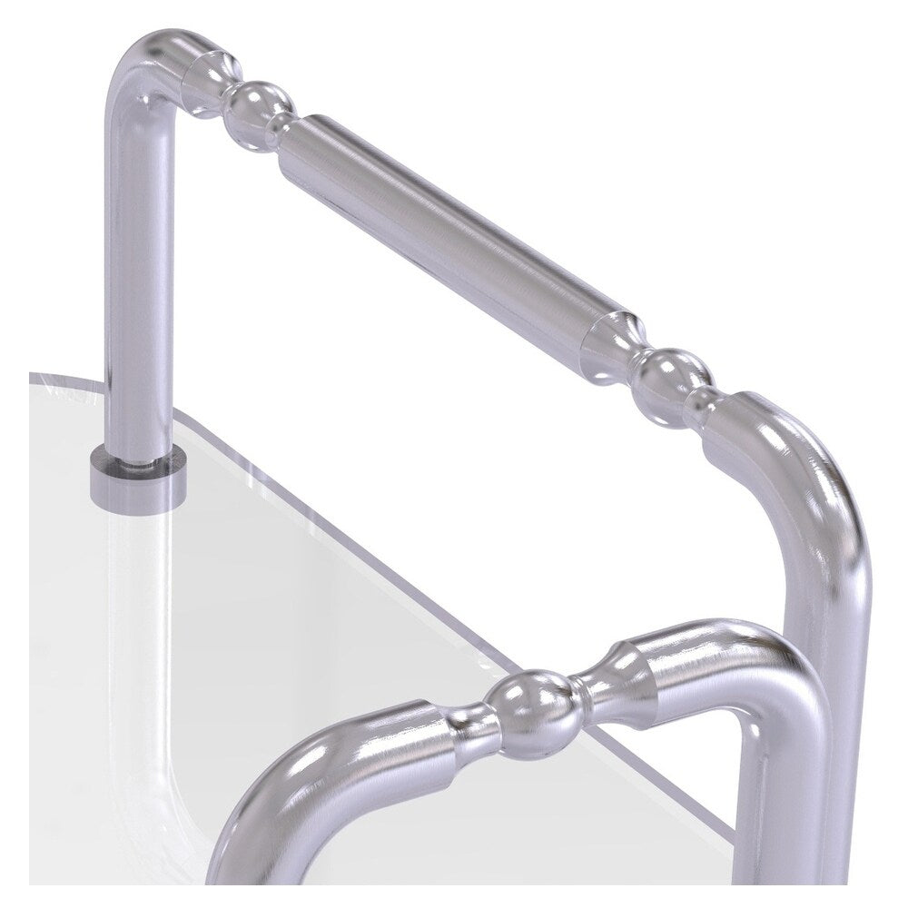 Allied Brass Satin Chrome Freestanding Towel Rack