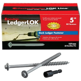 FastenMaster #0 x 5-in Gray Ecoat Hex-Head Interior/Exterior Structural Wood Screws (50-Count) - Super Arbor