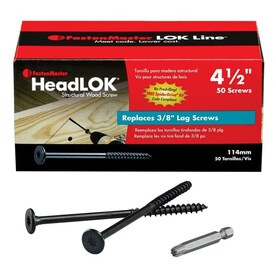 FastenMaster #0 x 4-1/2-in Black Ecoat Flat-Head Interior/Exterior Structural Wood Screws (50-Count) - Super Arbor