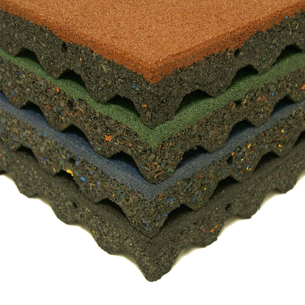 Rubber-Cal 19.5-in W x 19.5-in L x 2.5-in T Interlocking Rubber Gym Floor Tile (28-sq ft) (10-Pack)