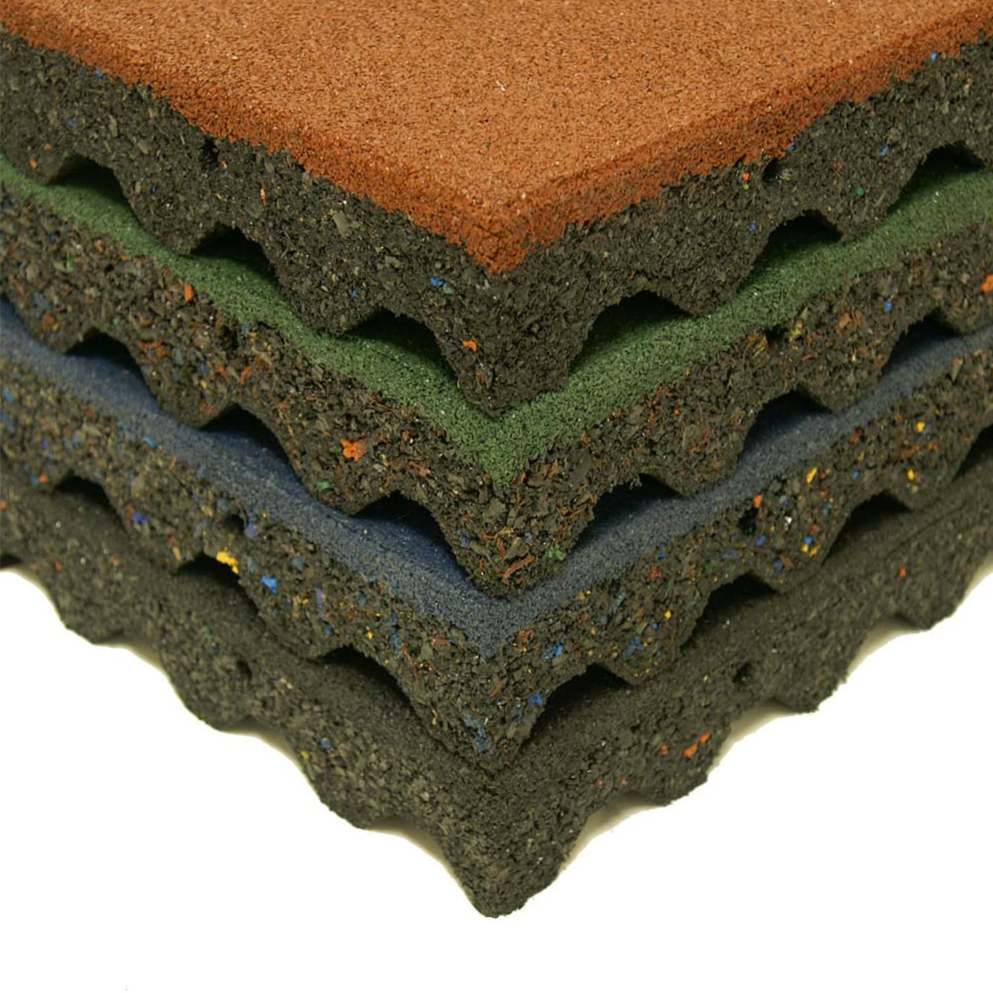 Rubber-Cal 19.5-in W x 19.5-in L x 2.5-in T Interlocking Rubber Gym Floor Tile (55-sq ft) (20-Pack)
