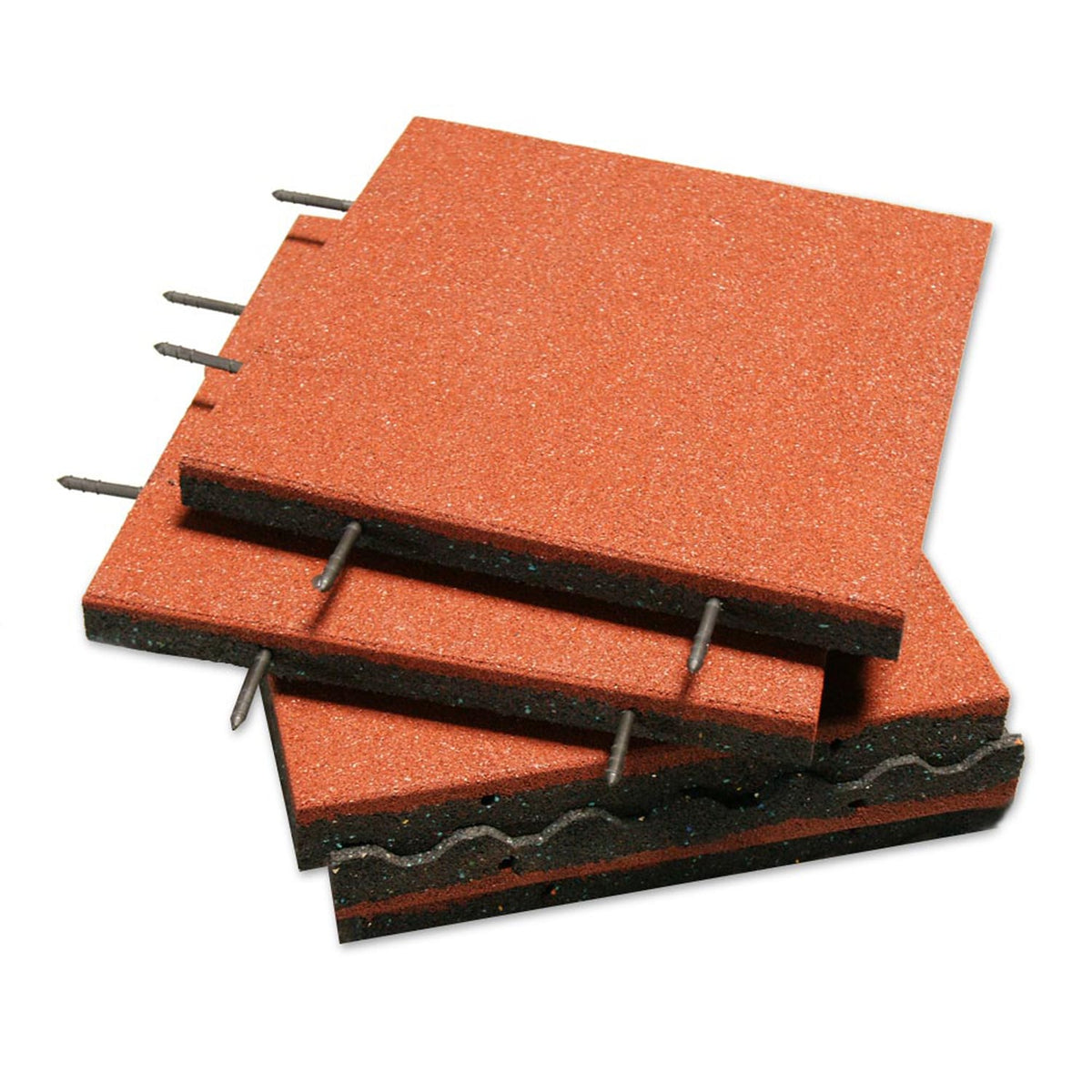 Rubber-Cal 19.5-in W x 19.5-in L x 2.5-in T Interlocking Rubber Gym Floor Tile (11-sq ft) (10-Pack)