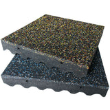 Rubber-Cal 19.5-in W x 19.5-in L x 3-in T Interlocking Rubber Gym Floor Tile (332-sq ft)