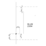 Richelieu 22 in. Blum Euro Slide White Drawer Slide (Pair)