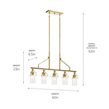 Kichler Everett 5-Light Gold Industrial Chandelier