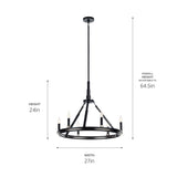 Kichler Emmala 6-Light Black Vintage Chandelier