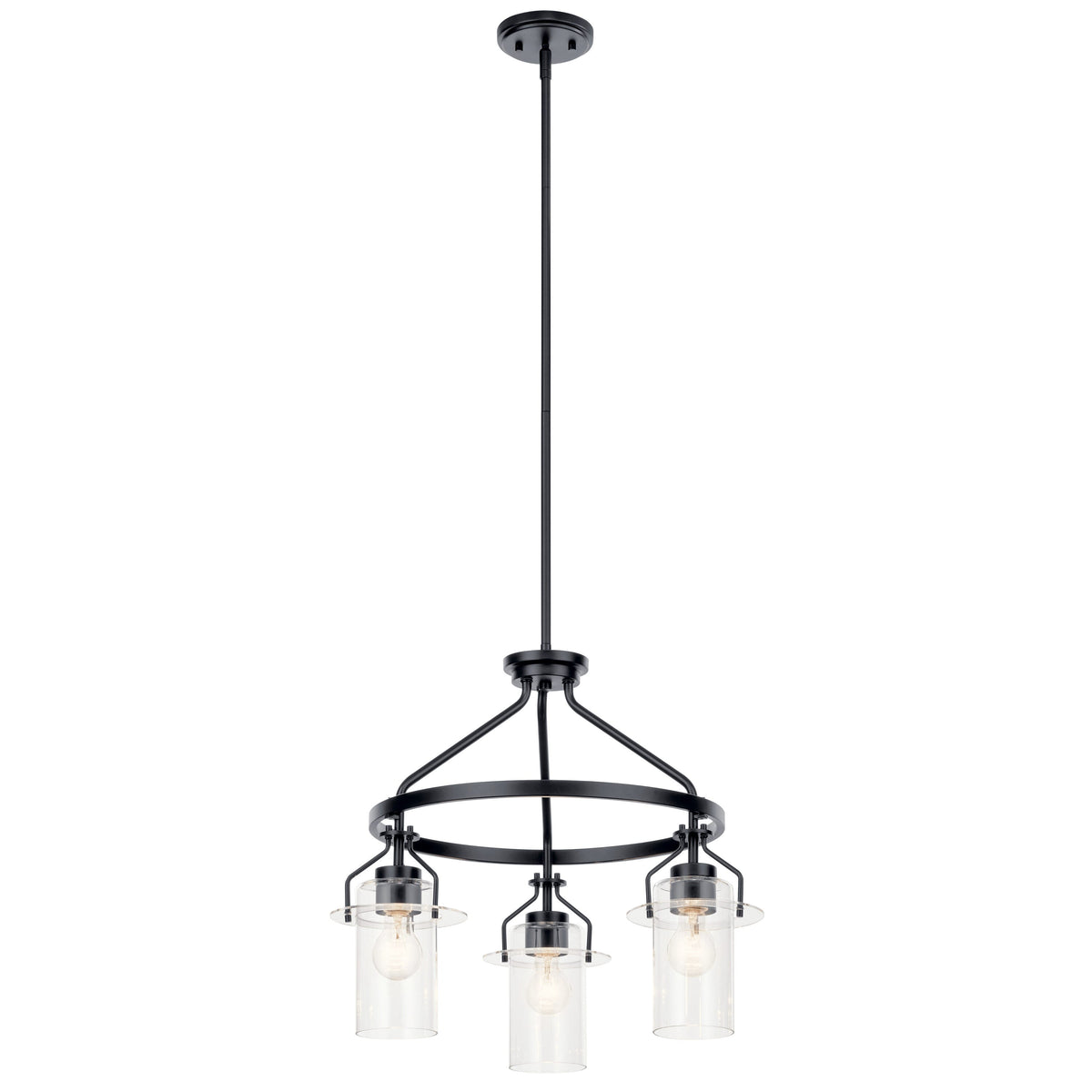 Kichler Everett 3-Light Black Industrial Chandelier