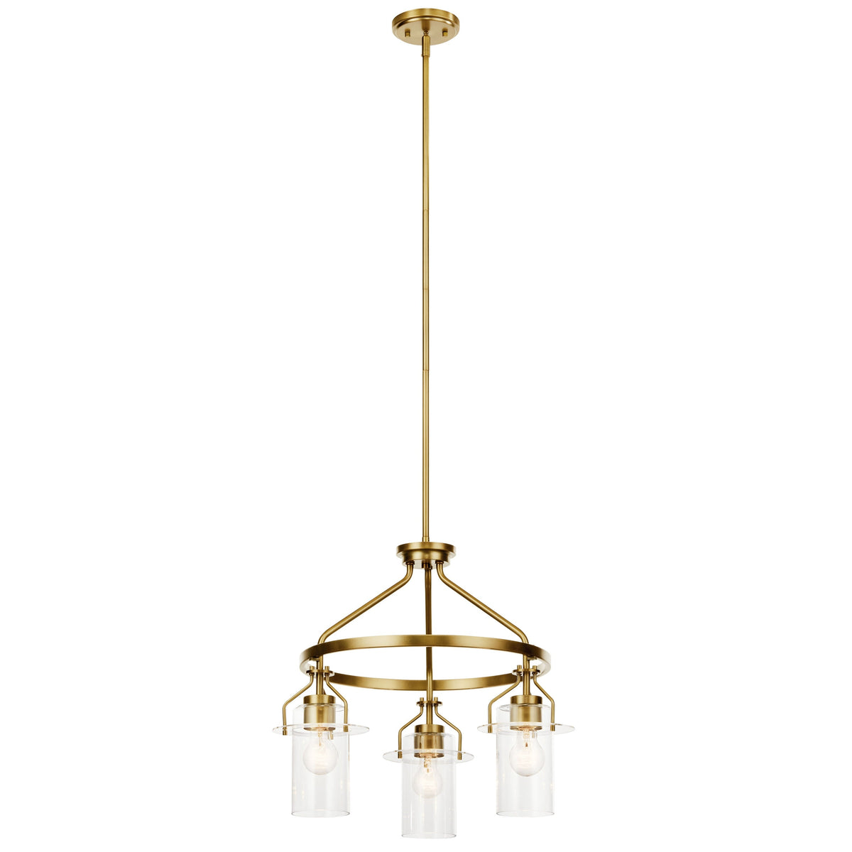 Kichler Everett 3-Light Gold Industrial Chandelier