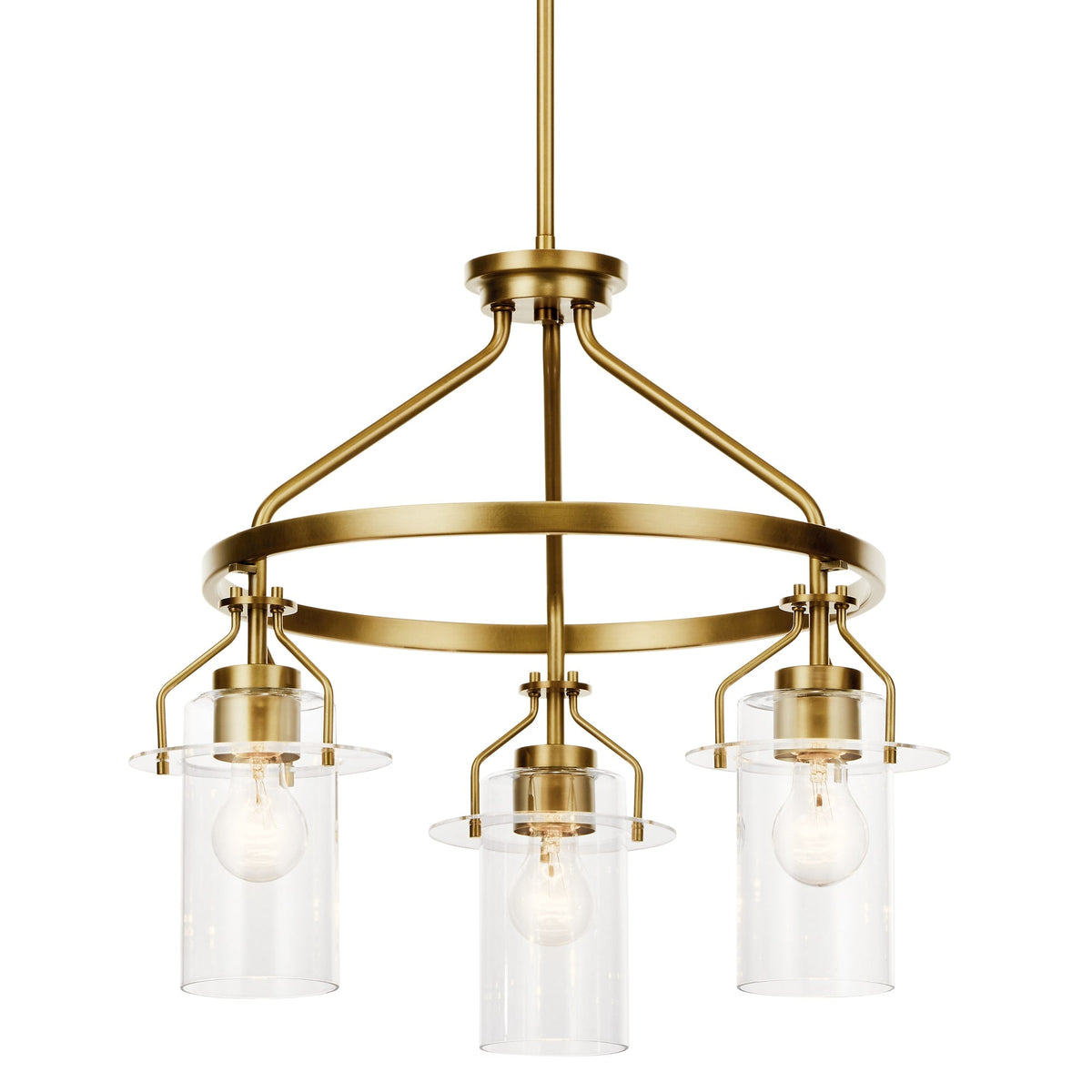 Kichler Everett 3-Light Gold Industrial Chandelier
