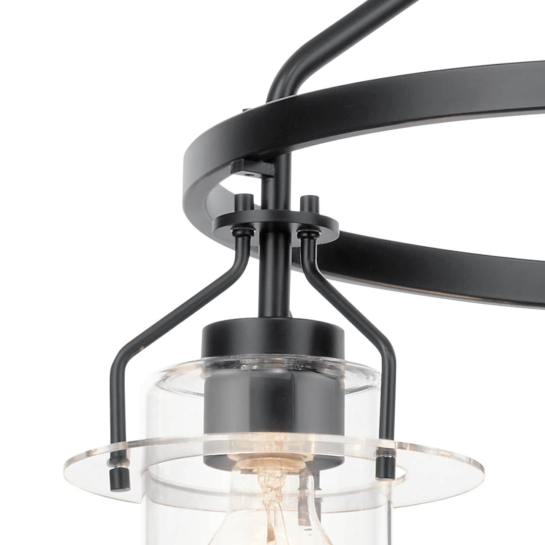 Kichler Everett 3-Light Black Industrial Chandelier