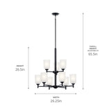 Kichler Shailene 9-Light Black Transitional Chandelier
