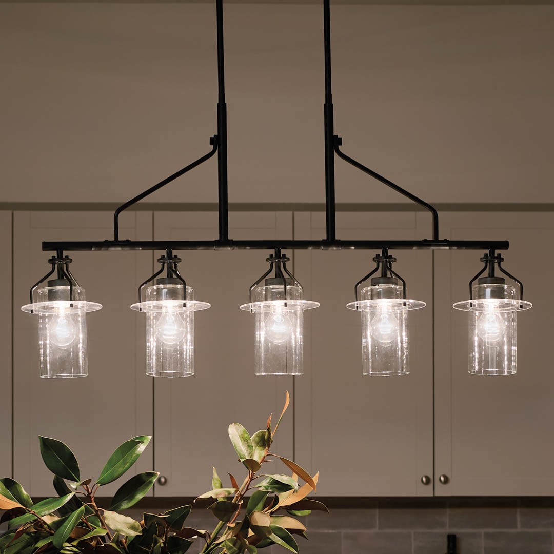 Kichler Everett 5-Light Black Industrial Chandelier