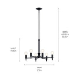 Kichler Torvee 6-Light Black Vintage Chandelier