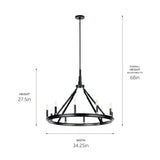 Kichler Emmala 10-Light Black Vintage Chandelier