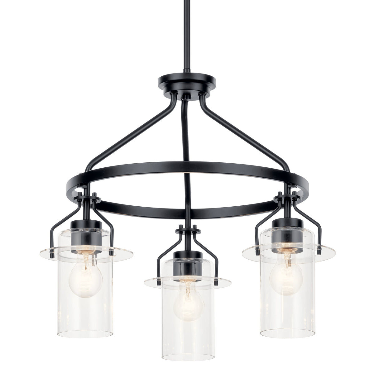 Kichler Everett 3-Light Black Industrial Chandelier