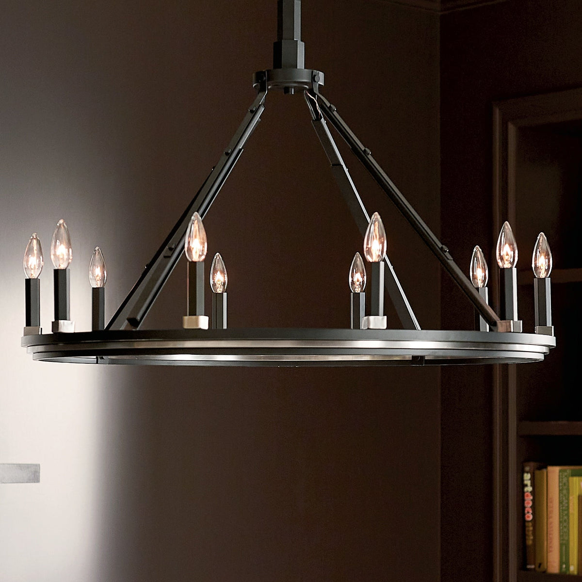Kichler Emmala 10-Light Black Vintage Chandelier