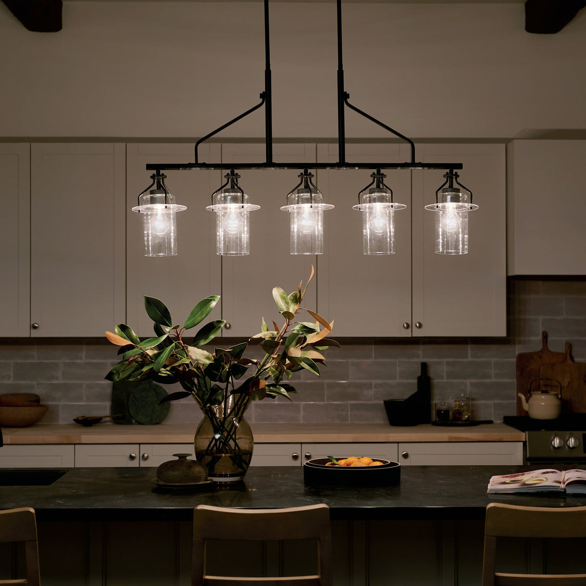 Kichler Everett 5-Light Black Industrial Chandelier