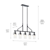 Kichler Everett 5-Light Black Industrial Chandelier