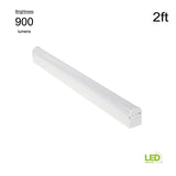 Plug In or Direct Wire Power Connection 2 ft. White 4000K Integrated LED Strip Light (with power cord and linking cord)