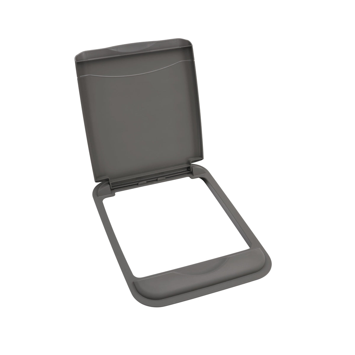 Rev-A-Shelf 50-Quart Plastic Soft-Close Double Pull-Out Trash Can, Walnut Frame